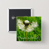 Dandelion Seeds Vierkante Button 5,1 Cm (Voorkant /achterkant)