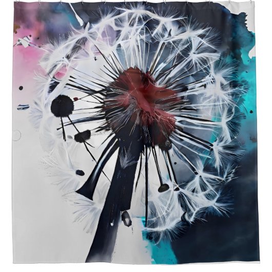 dandelion shower curtain douchegordijn (Voorkant)