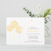 Dandelion Shower/Party Invitation Kaart (Staand voorkant)