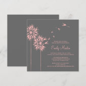 Dandelion Shower-uitnodiging Kaart (Voorkant / Achterkant)