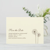 dandelion slaat de datum op kaart (Staand voorkant)