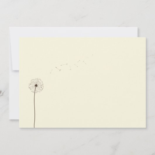 dandelion slaat de datum op kaart (Achterkant)