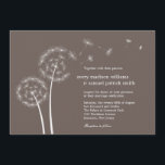 Dandelion Spring Wedding Invitation Kaart<br><div class="desc">Charmant en elegant,  dit collectie van de Dandelion Spring bruiloft wint zeker het hart van al je gasten. Meer kleuren zijn beschikbaar op berryberrynice.com.</div>