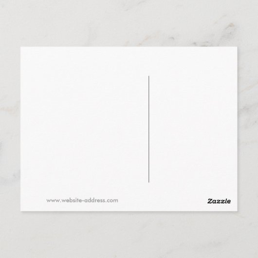 DANDELION STARBURST LOGO IN WIT BRIEFKAART (Achterkant)