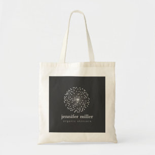 DANDELION STARBURST LOGO IN WIT  TOTE BAG