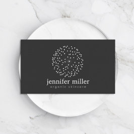 DANDELION STARBURST LOGO OP DONKERGRIJS VISITEKAARTJE