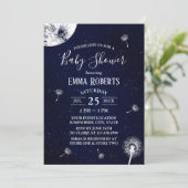 Dandelion Sterrennacht Baby shower Kaart (Staand voorkant)