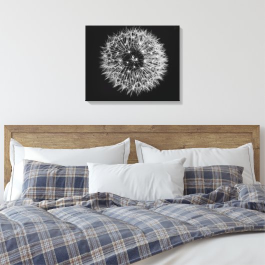 Dandelion Stretched Canvas afdrukken (Insitu (Slaapkamer))