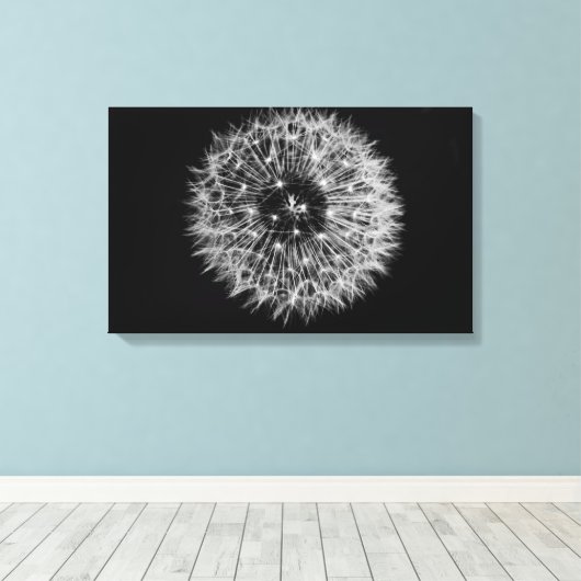 Dandelion Stretched Canvas afdrukken (Insitu (Houten vloer))