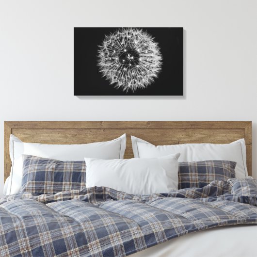 Dandelion Stretched Canvas afdrukken (Insitu (Slaapkamer))