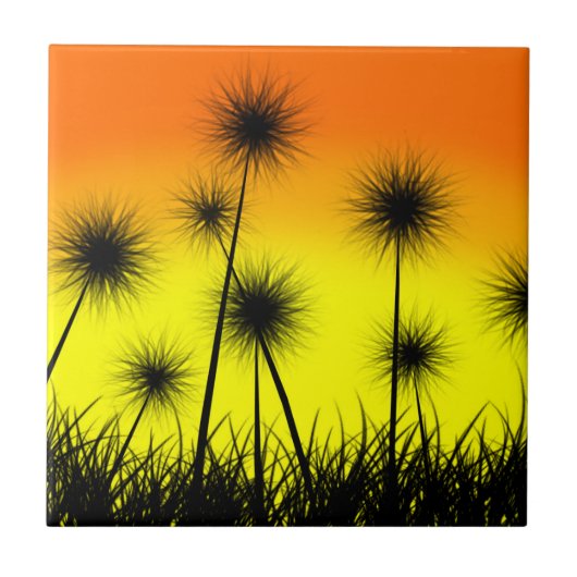 Dandelion Sunrise Tegeltje (Voorkant)