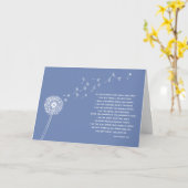 Dandelion Sympathikaart voor verlies, blauw Kaart (Gele Bloem)