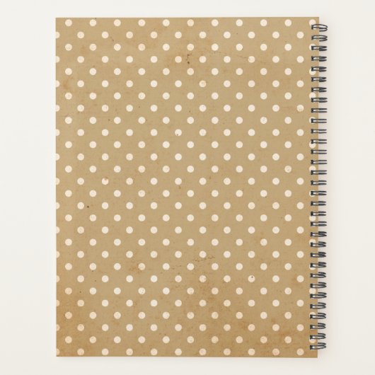 Dandelion Tan & White Polka Dot Scatter Kindness Planner (Achterkant)