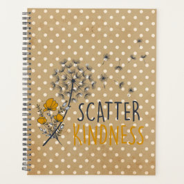 Dandelion Tan & White Polka Dot Scatter Kindness Planner