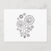 Dandelion Tattoo Design Briefkaart (Voorkant)