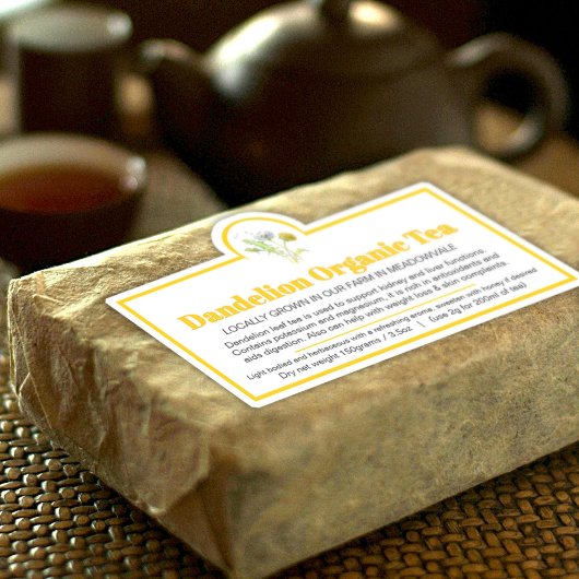 Dandelion Tea Custom-Cut Vinyl Sticker