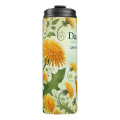 Dandelion Tea Design AI-kunst Thermosbeker (Voorkant)