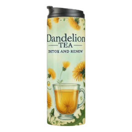 Dandelion Tea Design AI-kunst Thermosbeker