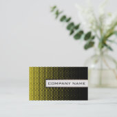 Dandelion Techno Stippen Elegant Modern Black Visitekaartje (Staand voorkant)