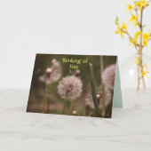 Dandelion Thinking of You Card Kaart (Gele Bloem)