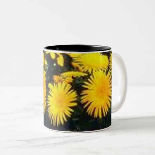 Dandelion Tweekleurige Koffiemok (Voorkant rechts)