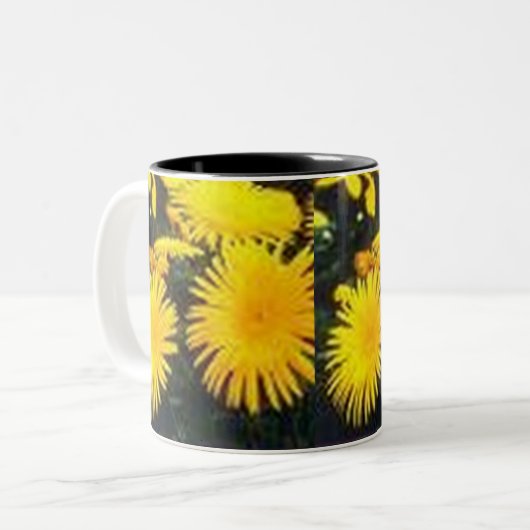 Dandelion Tweekleurige Koffiemok (Voorkant links)