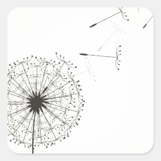 Dandelion Vierkante Sticker