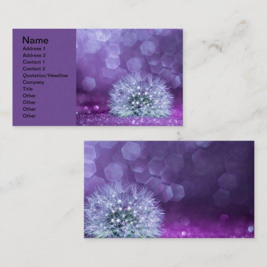 Dandelion Visitekaartje (Voorkant / Achterkant)