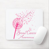 Dandelion Warrior Breast Cancer Bewustheid Muismat (Met muis)