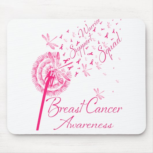 Dandelion Warrior Support Squad Breast Cancer Muismat (Voorkant)