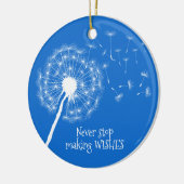 Dandelion Wasting Design Ceramic Ornament (Links)