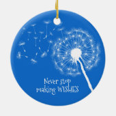 Dandelion Wasting Design Ceramic Ornament (Achterkant)