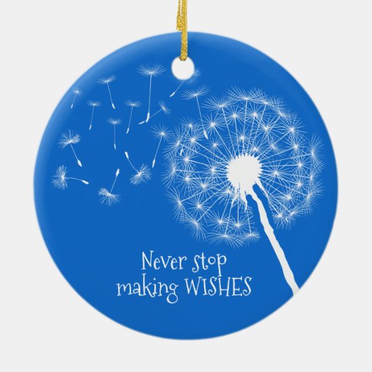 Dandelion Wasting Design Ceramic Ornament (Achterkant)