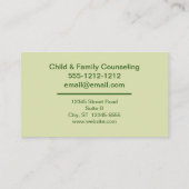 Dandelion Watercolor Psychologist or Counselor Visitekaartje (Achterkant)