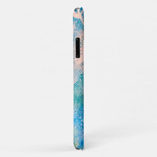Dandelion waterverf abstract blauw en groen Case-Mate iPhone case (Achterkant/rechts)