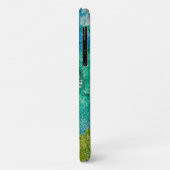 Dandelion waterverf abstract blauw en groen Case-Mate iPhone case (Achterkant/links)
