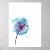 Dandelion waterverf decor poster (Voorkant)