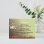 Dandelion Wedding Accommodation Enclosure Briefkaart (Staand voorkant)