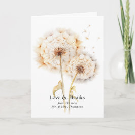 Dandelion Wedding Bedankkaart