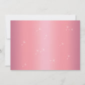 Dandelion Wedding Invitation in Roos Gold en Grey Kaart (Achterkant)