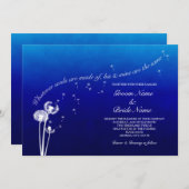 Dandelion Wedding Invitation Kaart (Voorkant / Achterkant)
