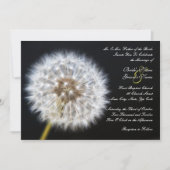 Dandelion Wedding Invitation Kaart (Voorkant)