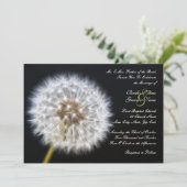 Dandelion Wedding Invitation Kaart (Staand voorkant)