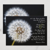 Dandelion Wedding Invitation Kaart (Voorkant / Achterkant)