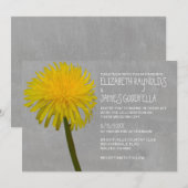 Dandelion Wedding Invitations Kaart (Voorkant / Achterkant)