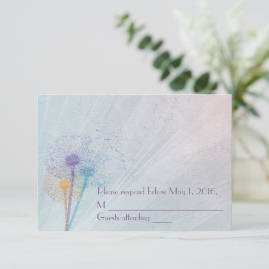 Dandelion Wedding RSVP (Staand voorkant)