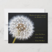 Dandelion Wedding RSVP-kaart RSVP Kaartje (Achterkant)