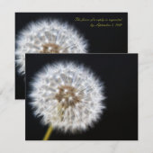 Dandelion Wedding RSVP-kaart RSVP Kaartje (Voorkant / Achterkant)