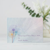 Dandelion Wedding RSVP Kaartje (Staand voorkant)