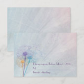 Dandelion Wedding RSVP Kaartje (Voorkant / Achterkant)